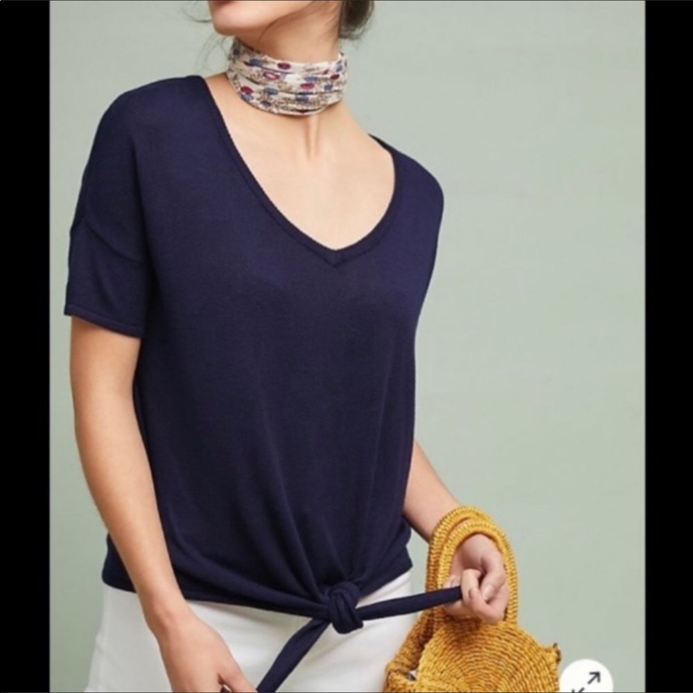 Anthro John Jenn Navy Sweater S